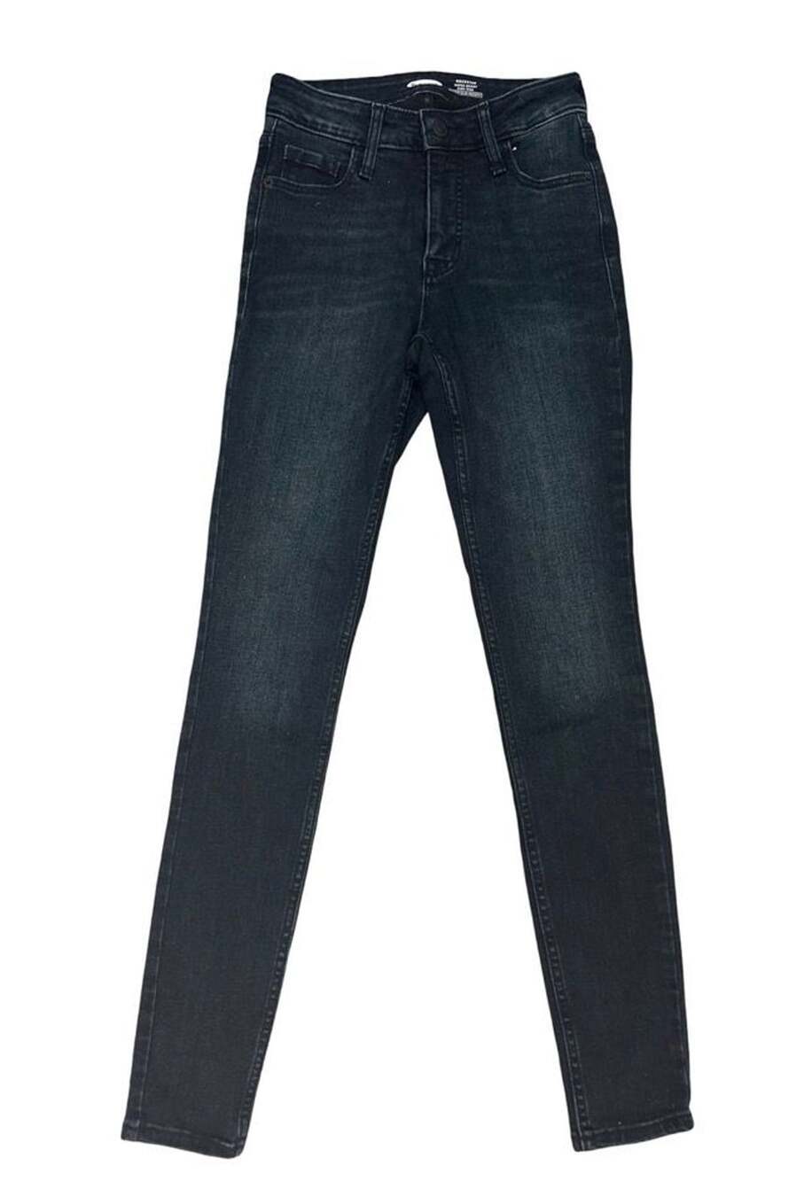Old Navy Rockstar Women’s Size 00 Super Skinny High Rise Black Stretch Jeans